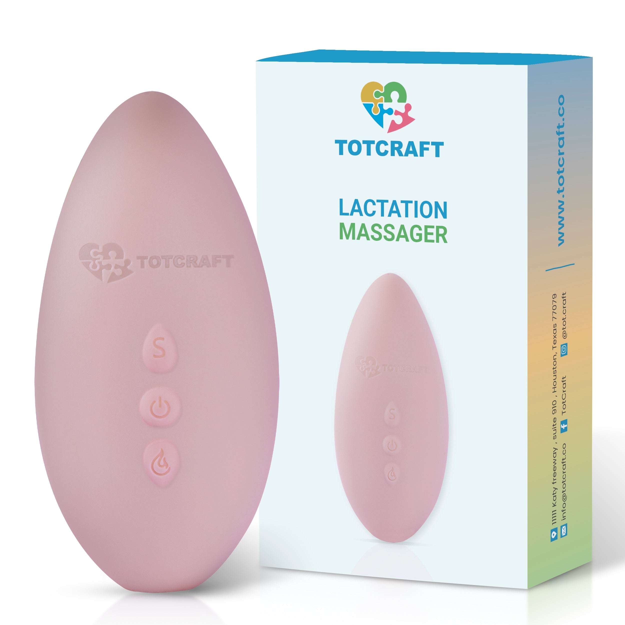 TotCraft Lactation Massager in a serene home setting for new moms