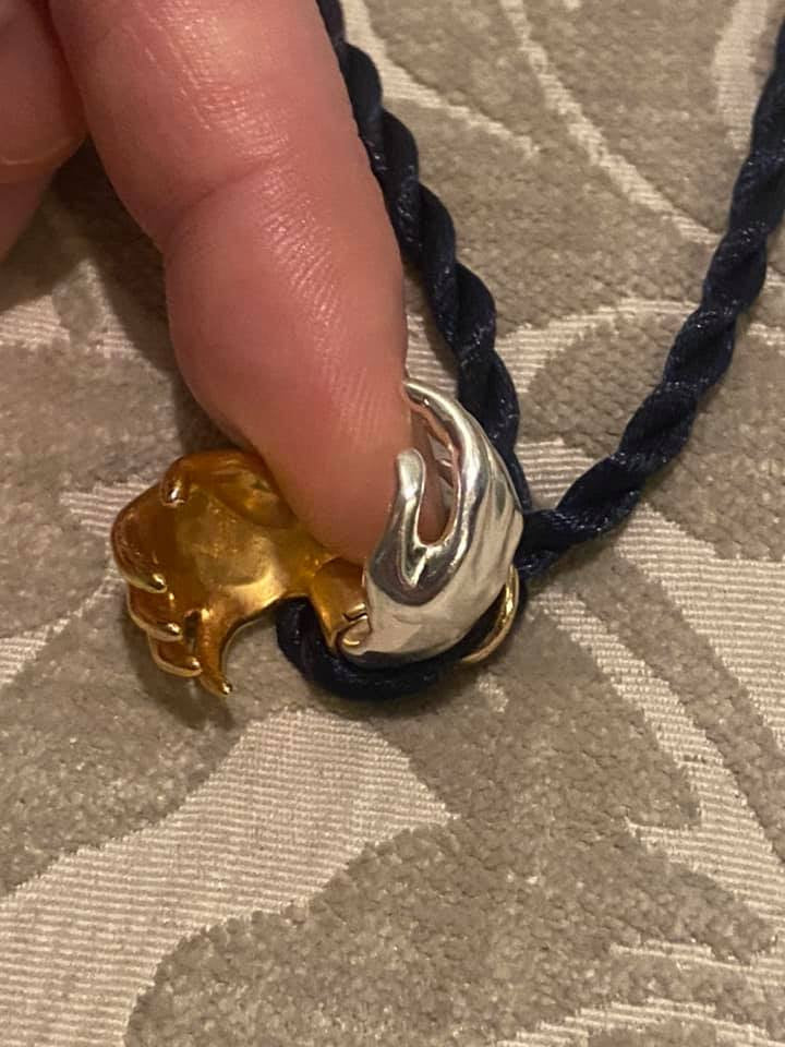 Empowerment Necklace on a model highlighting its versatility