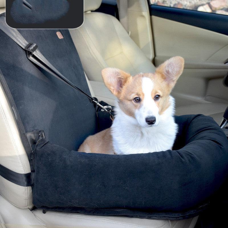 Side view showcasing Ultimate Cozy Pet Travel Car Seat for medium dogs