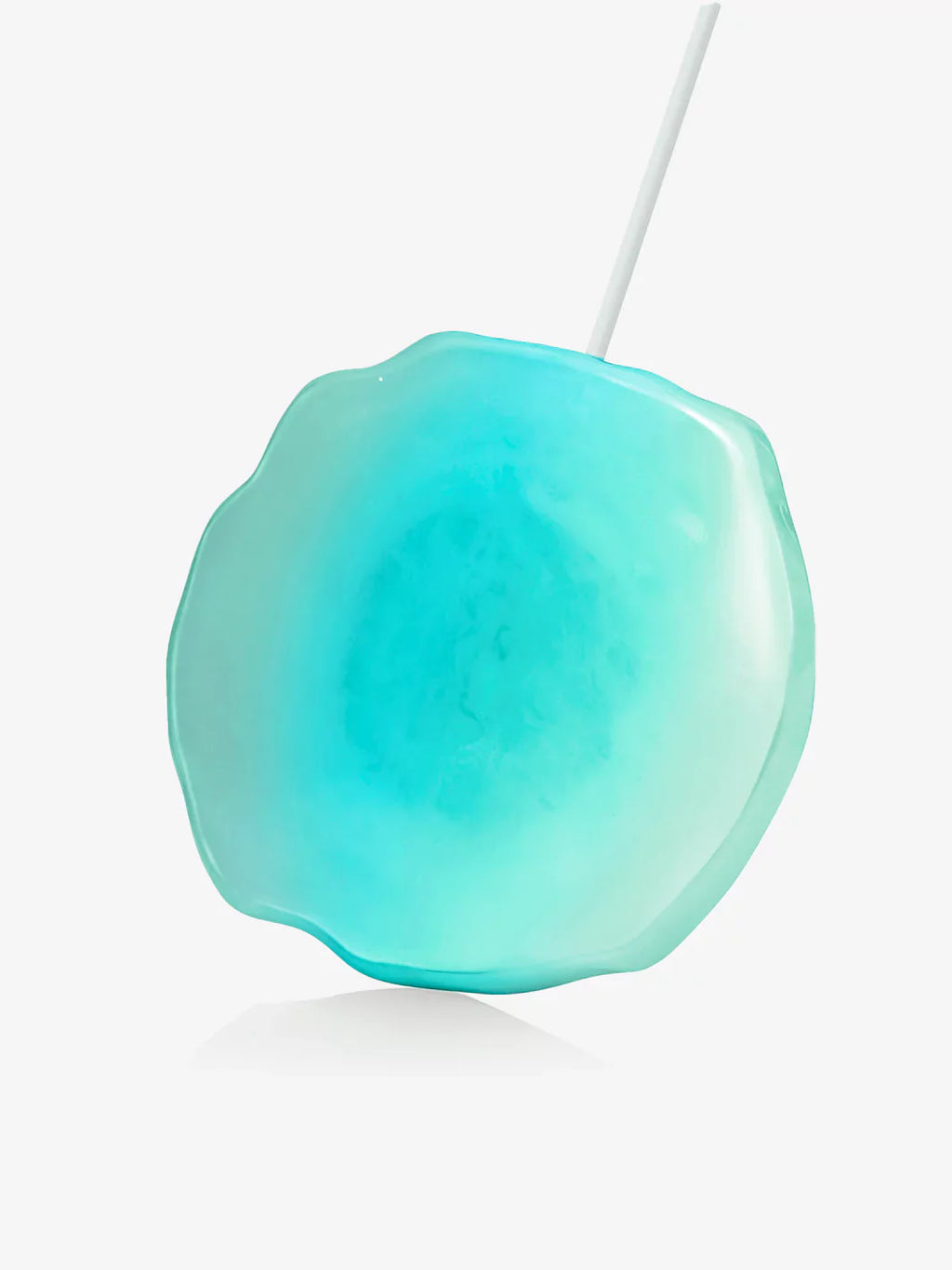 Elegant Aqua Crystal Holographic Wireless Charger on a modern desk