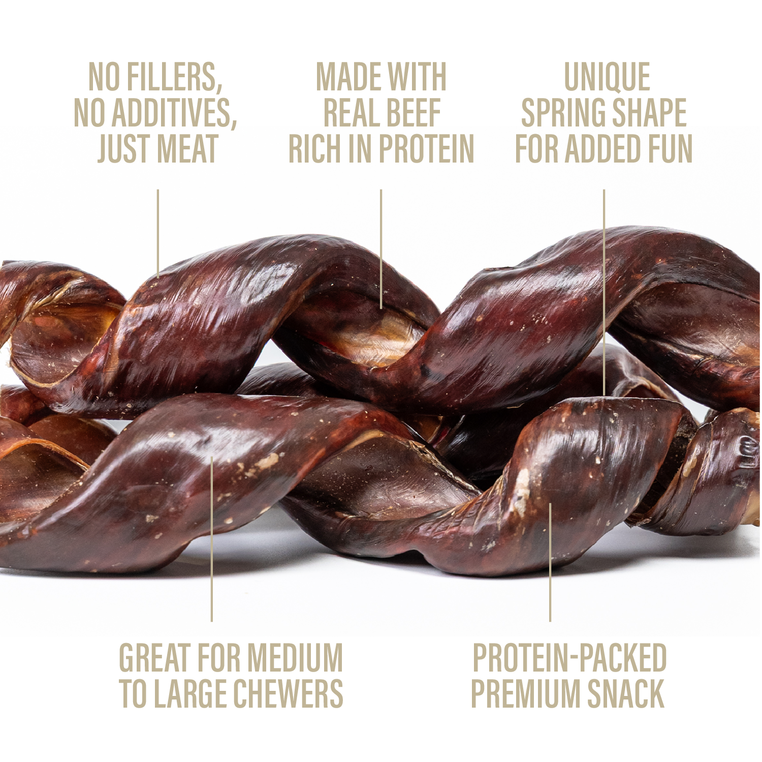 Beef Jerky Spring Sticks for Dogs – 7-8" (12 Count)