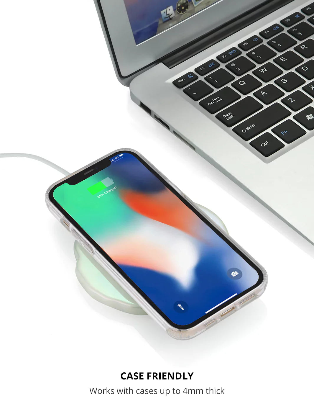 Close-up of Quartz Holographic Wireless Charger details