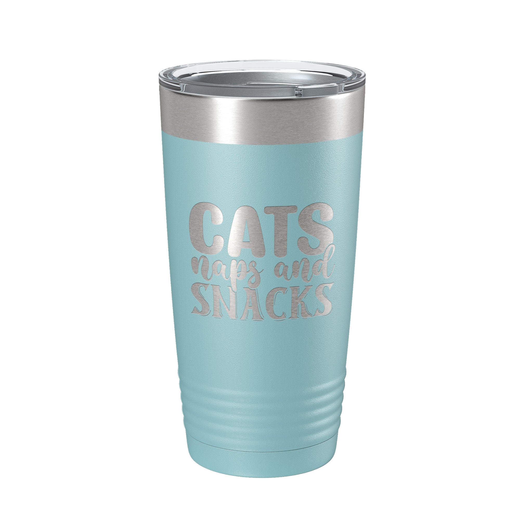 Side view of Hilarious Cat Lover Insulated Travel Mug showcasing design