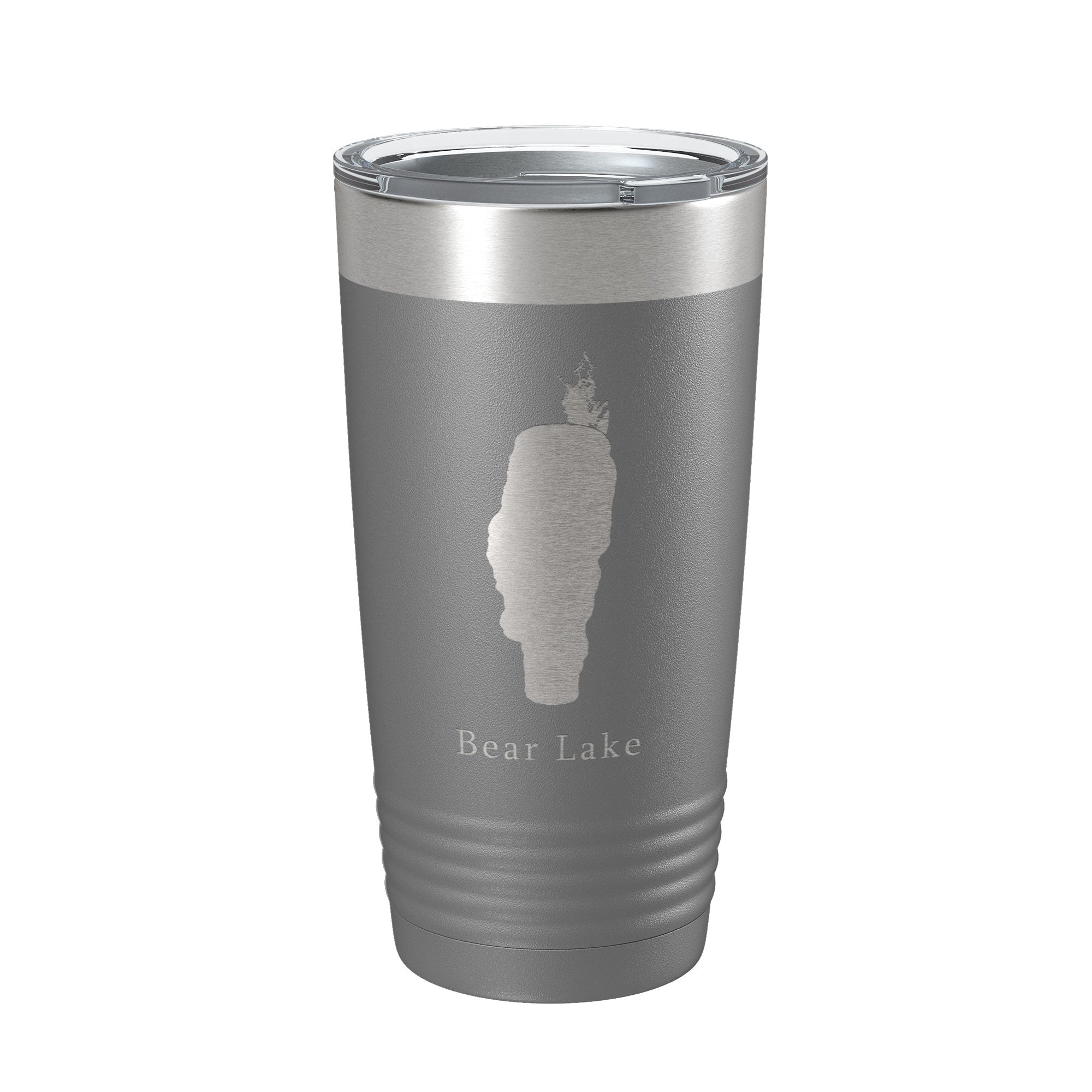 Close-up of Idaho Bear & Mud Lakes Map Insulated Tumbler handle
