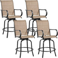 Outdoor Swivel Barstools Set of Four for Comfort