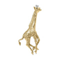 Elegant 18K Yellow Gold Giraffe Brooch from Infinite Jewels with diamonds