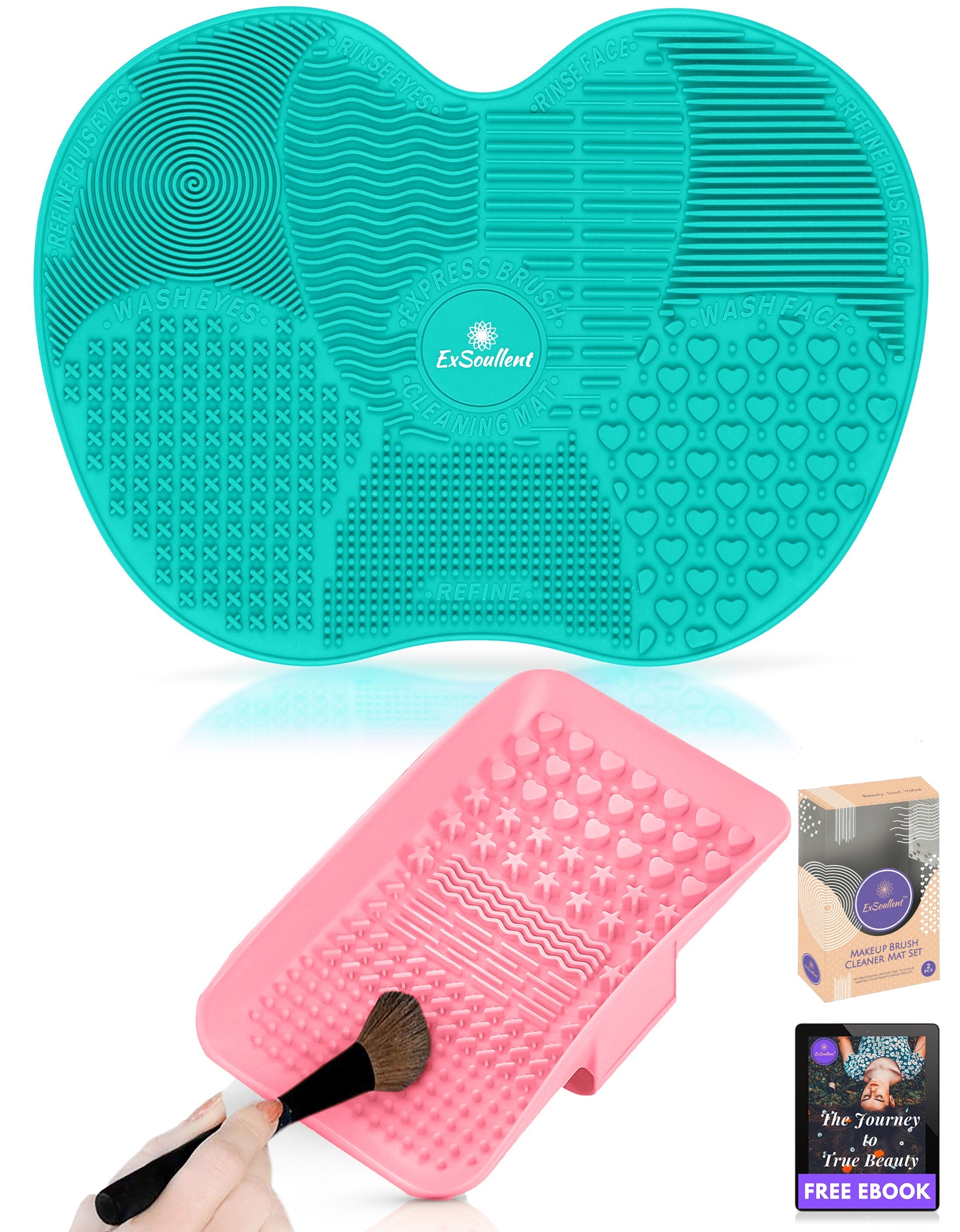 Makeup Brush Cleaner Mat Set