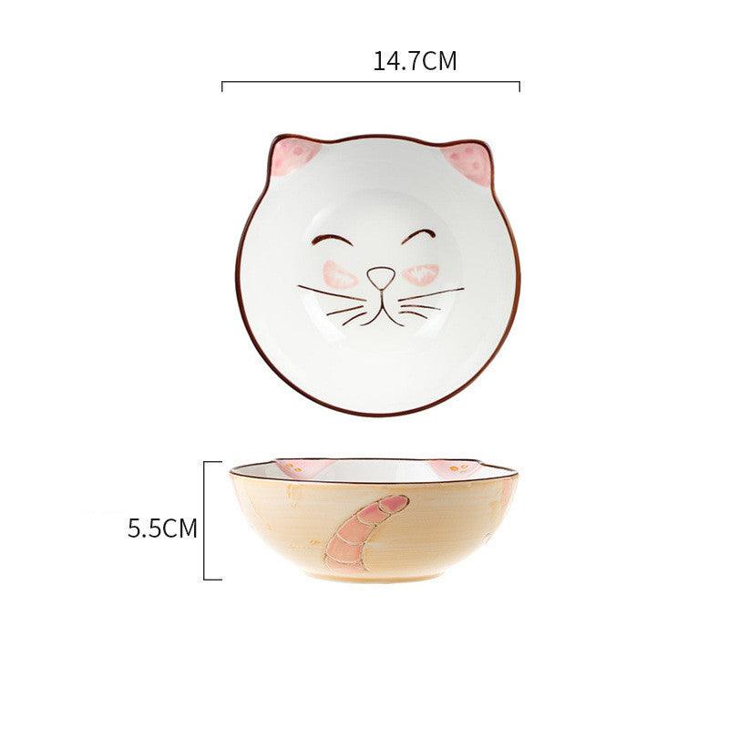 Close-up of elevated ceramic bowl design for healthy cat feeding by Dog Hugs Cat