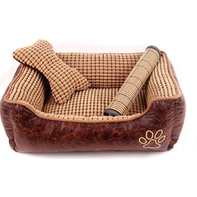 Bone toy part of the Luxury Suede Dog Bed Set for playful dogs