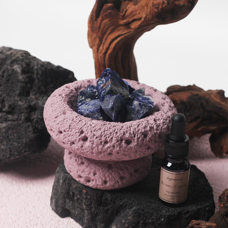 Palmoire's Purple Moon Diffuser creating a calming atmosphere with essential oils