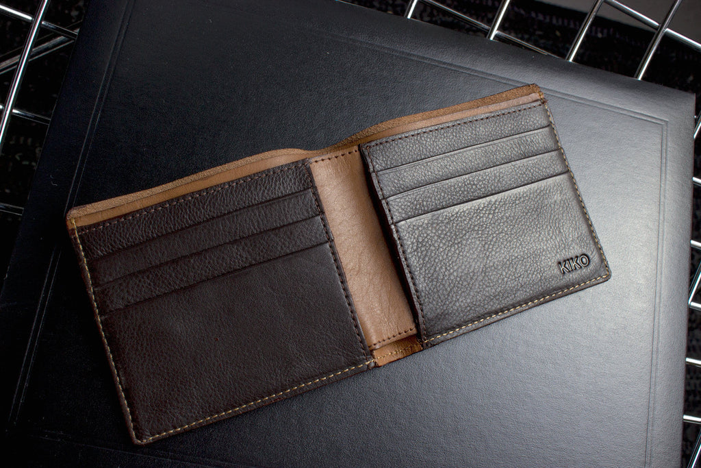 Compact design of Kiko Premium Double Bifold Wallet in hand