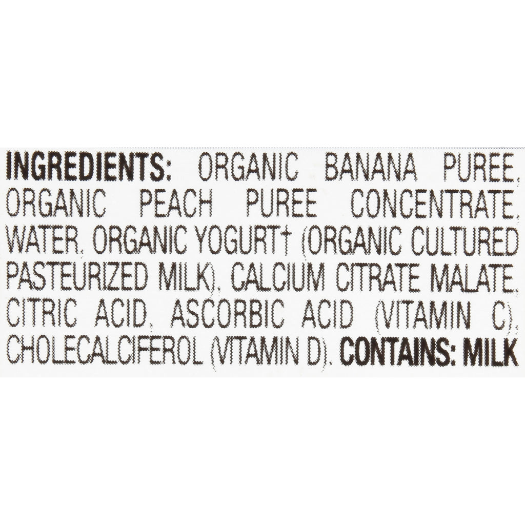 Gobingya Organic Peach Banana Juice served in a baby-friendly cup