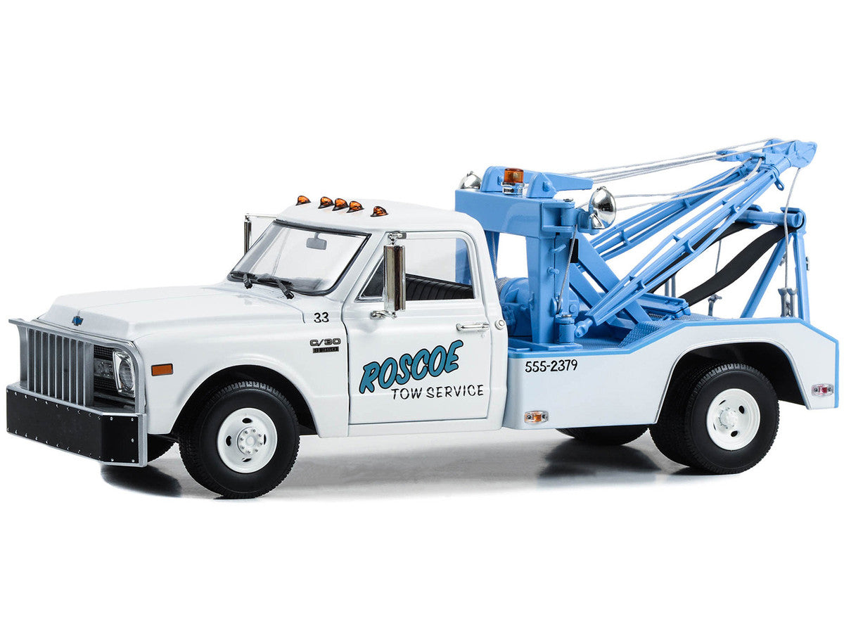 Close-up of details on 1969 Chevrolet C-30 Dually Wrecker Truck Diecast Model