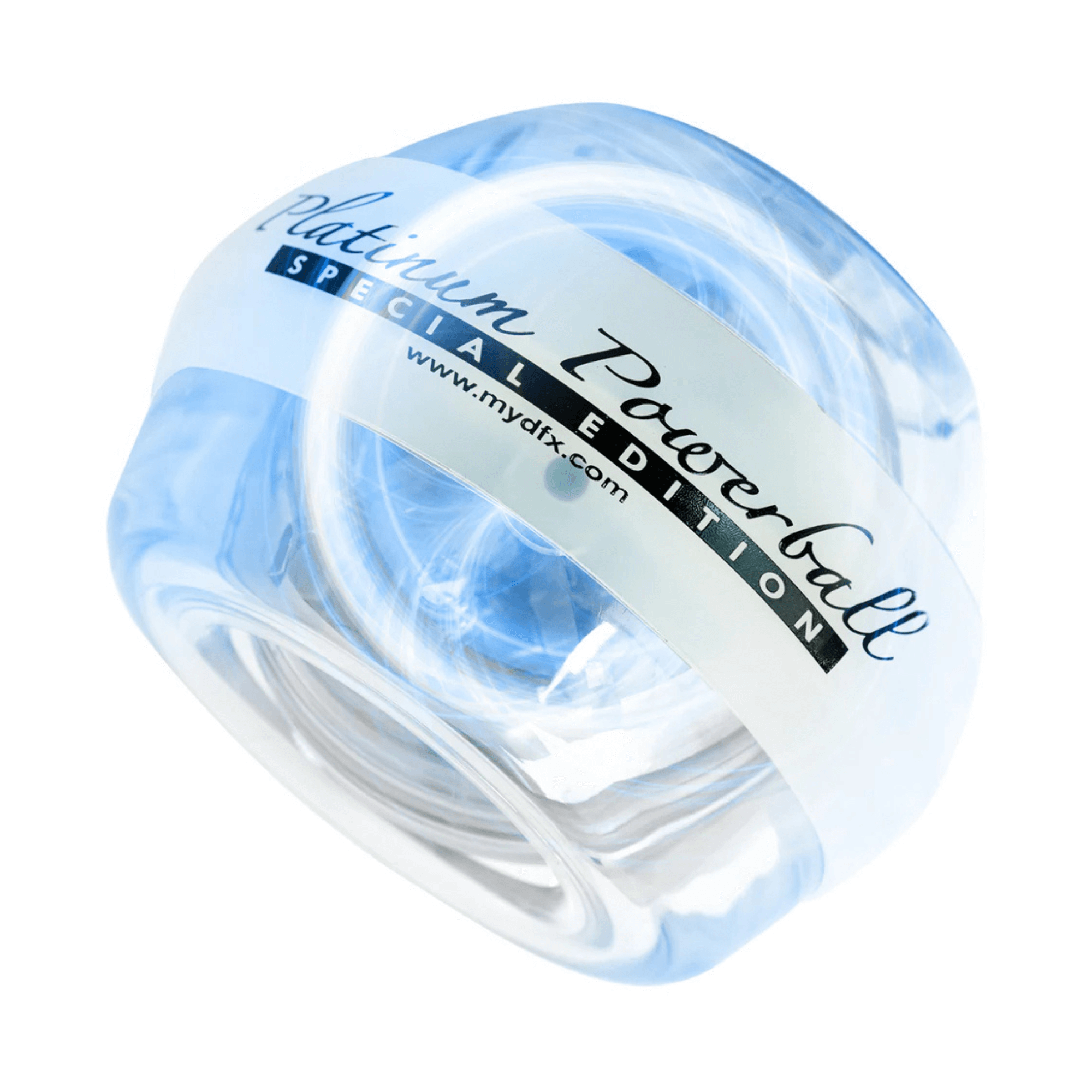 Side view showcasing DFX Powerball Platinum Edition's LED lights