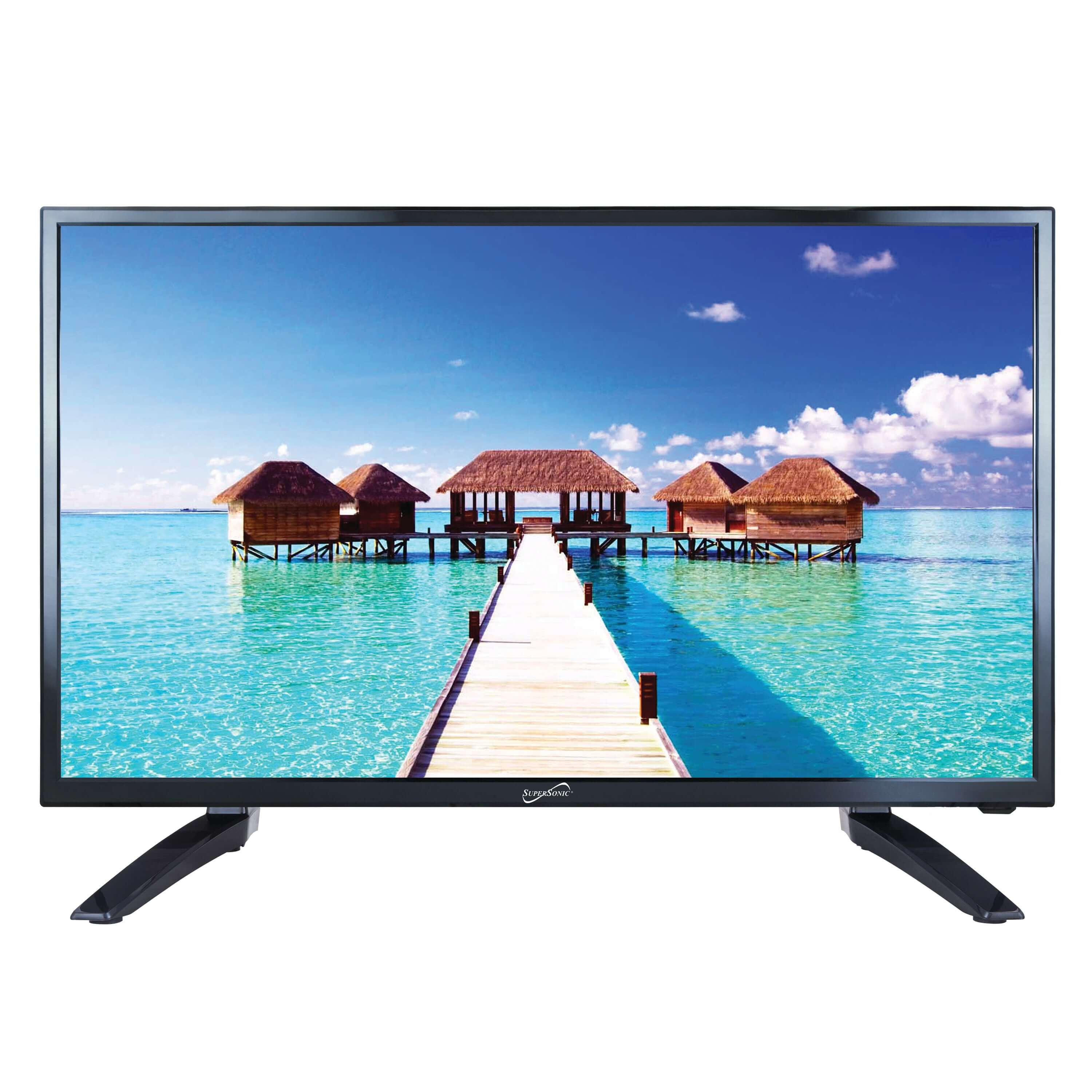 Supersonic 32" 1080p LED HDTV front view showcasing vibrant colors