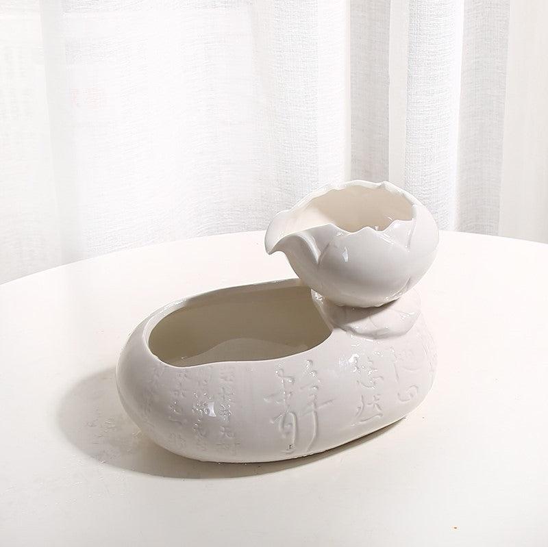 Stylish Resin Cat Feeder & Water Dispenser on a stylish kitchen counter