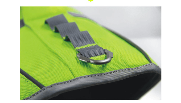 Side view showcasing the adjustable straps of ZippyPaws AquaPup Dog Life Vest