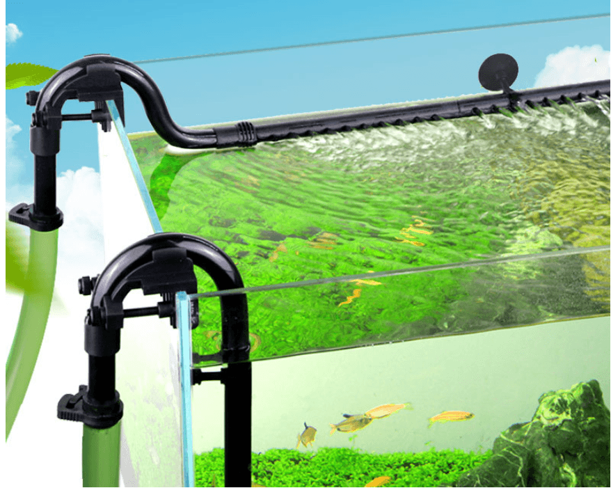FlowMaster Ultimate Fish Tank Filter Inlet & Outlet Kit by Dog Hugs Cat - Installed in aquarium