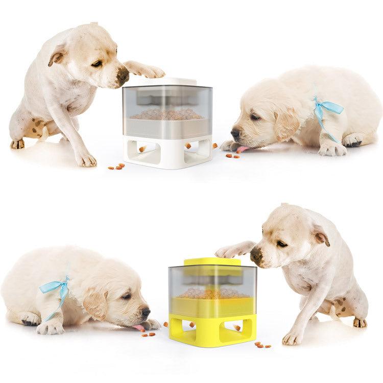 Front view of Interactive Dog Food Dispenser Toy by Dog Hugs Cat