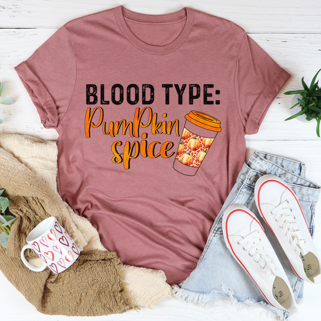 Blood Type Pumpkin Spice T-Shirt