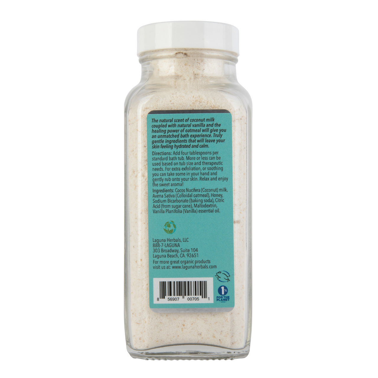 Coconut Milk Bath Soak with natural ingredients displayed elegantly