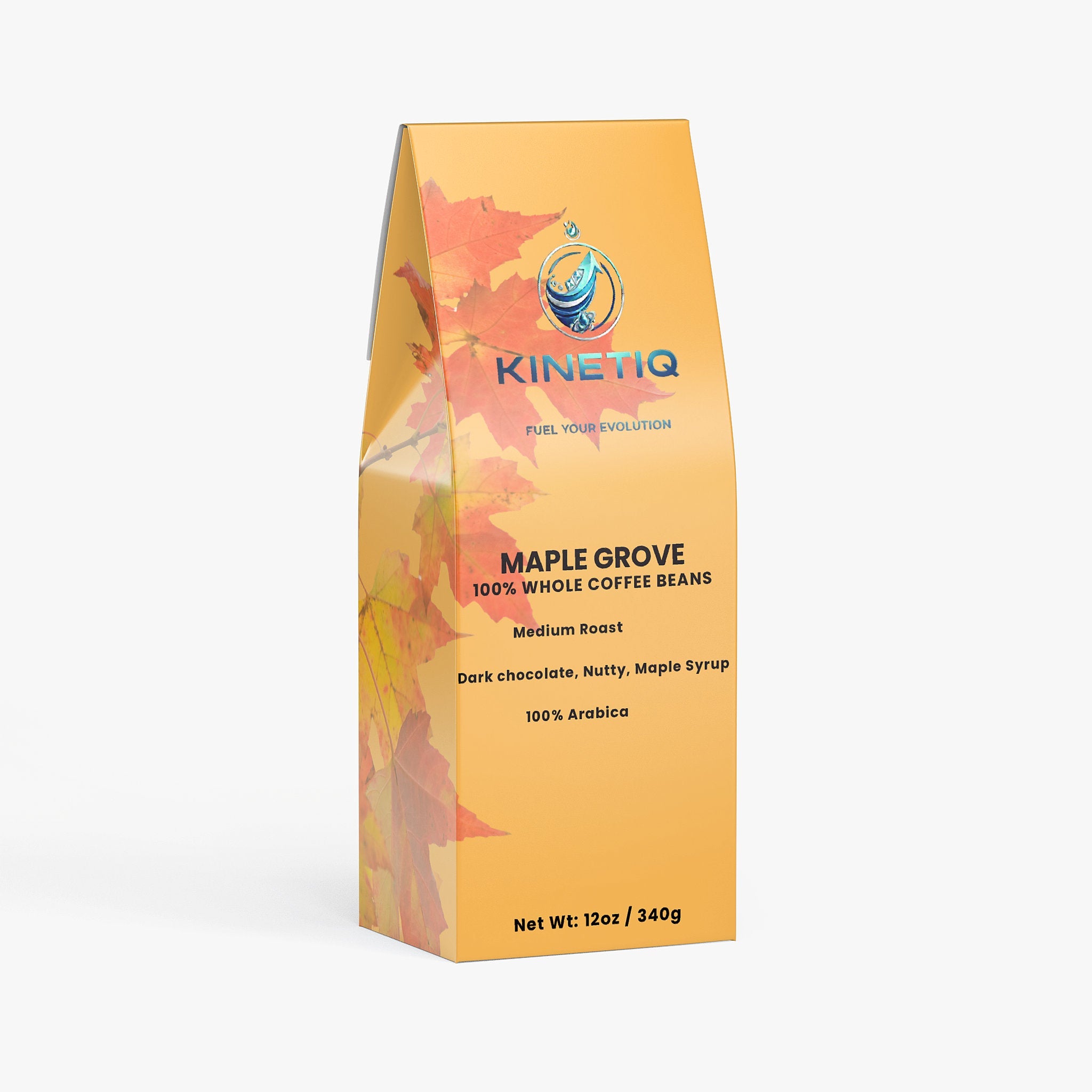 Front view of Maple Grove Medium Roast Coffee by Solikka in coffee bag