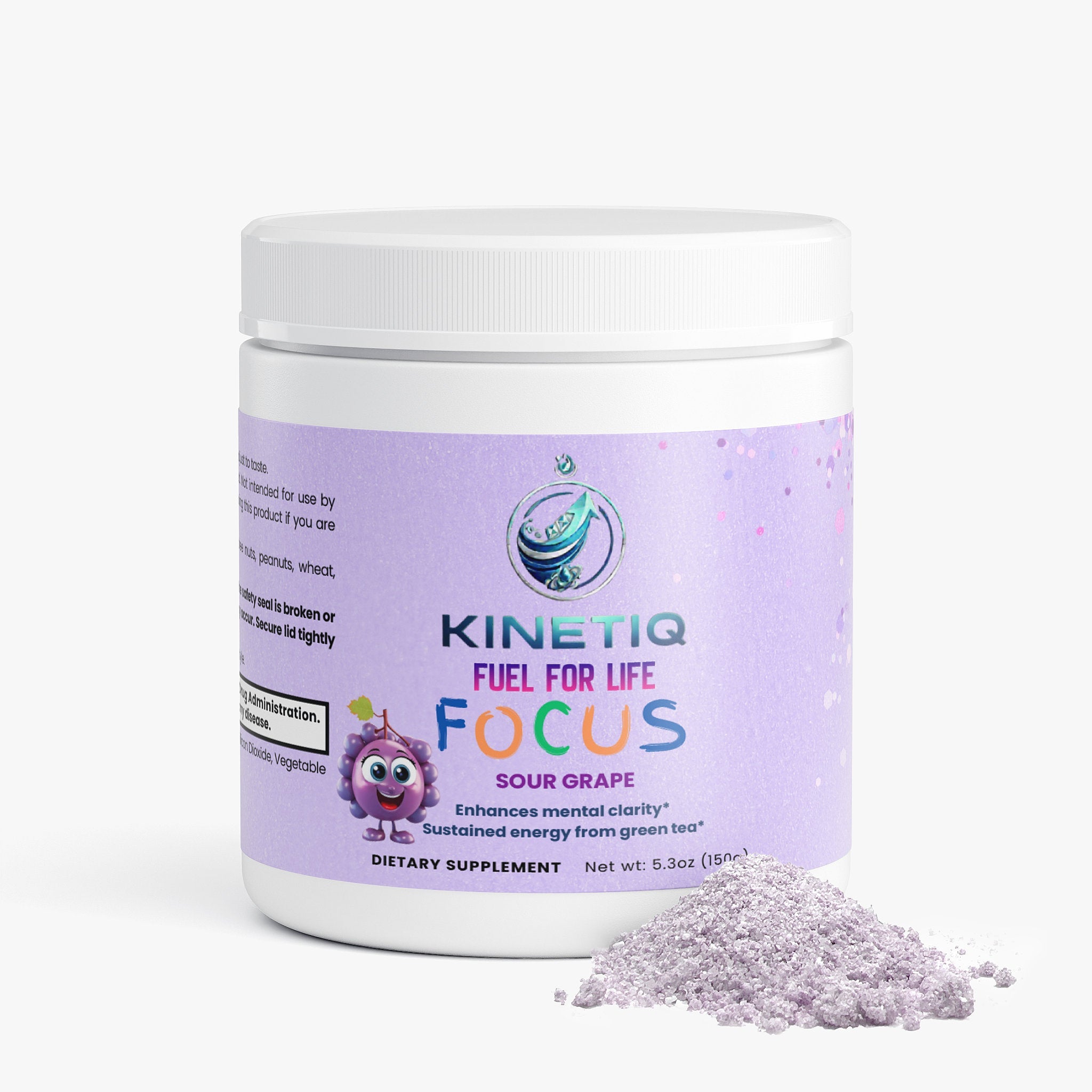 Lifestyle image of Sour Grape Focus Drink Mix being mixed in a glass