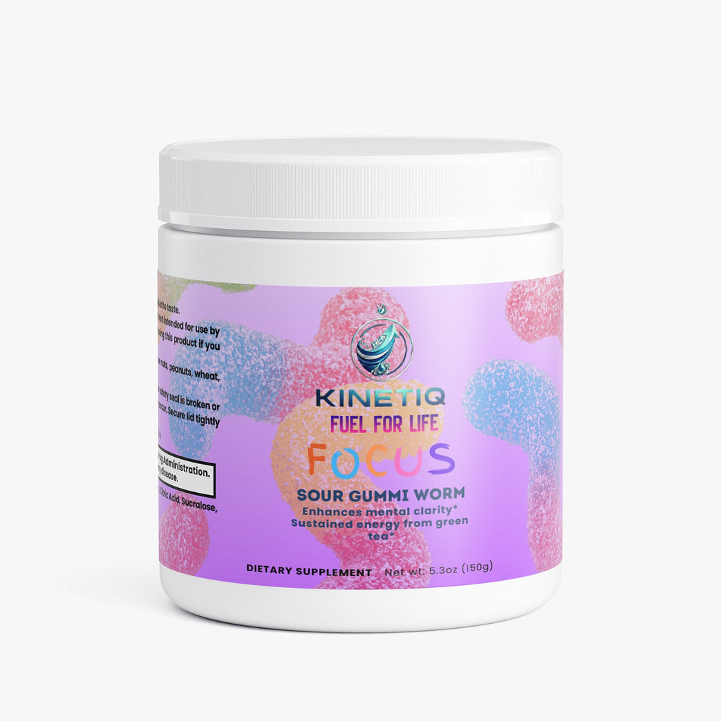 Sour Gummi Worm Focus Drink Mix ingredients displayed