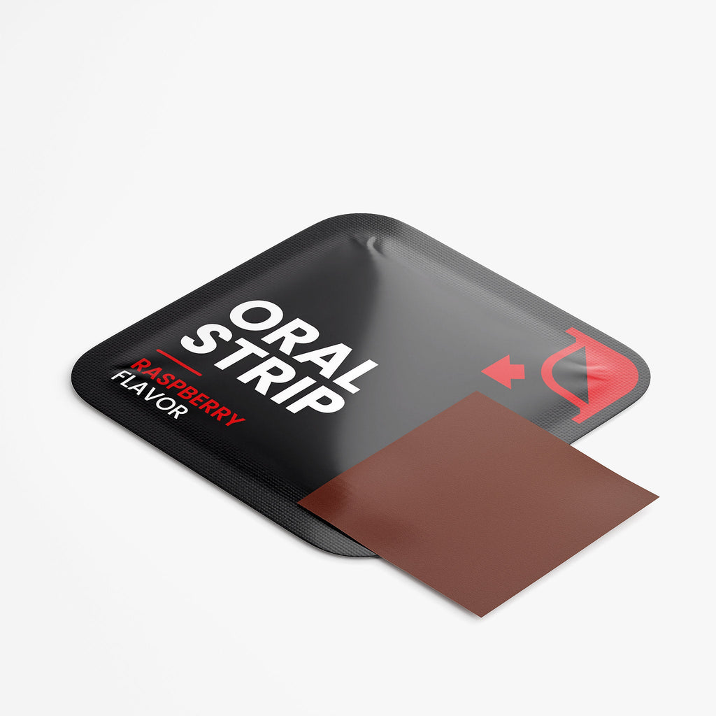 Solikka Raspberry Iron Strips with fresh raspberries for visual appeal