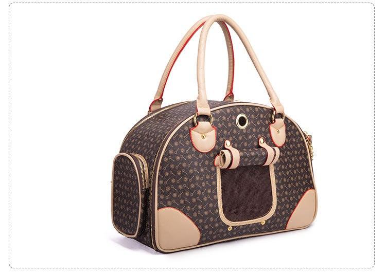 Durable imitation leather used in the Luxury Pet Travel Tote