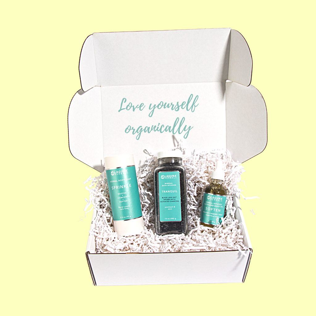 Black lava salt infused with activated charcoal from Gobingya's bath set