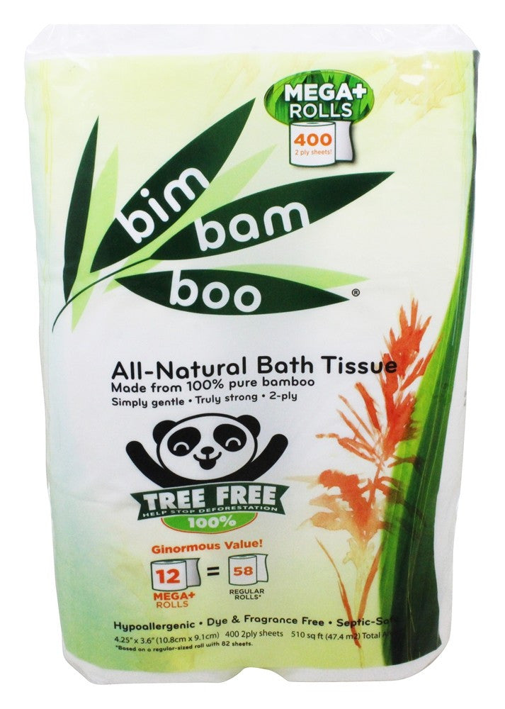 Front view of Premium Bamboo Bathroom Tissue pack by Gobingya