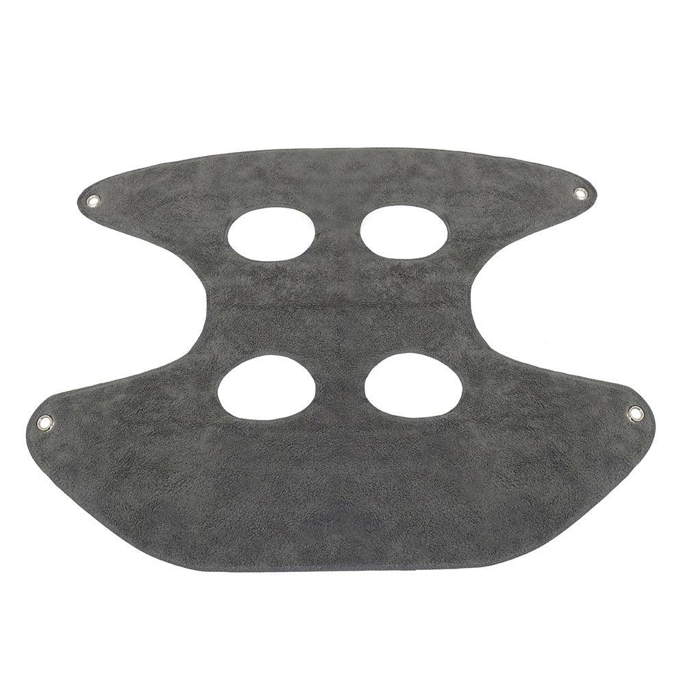 Side angle of Ultimate Comfort Dog & Cat Grooming Hammock showcasing flannel fabric