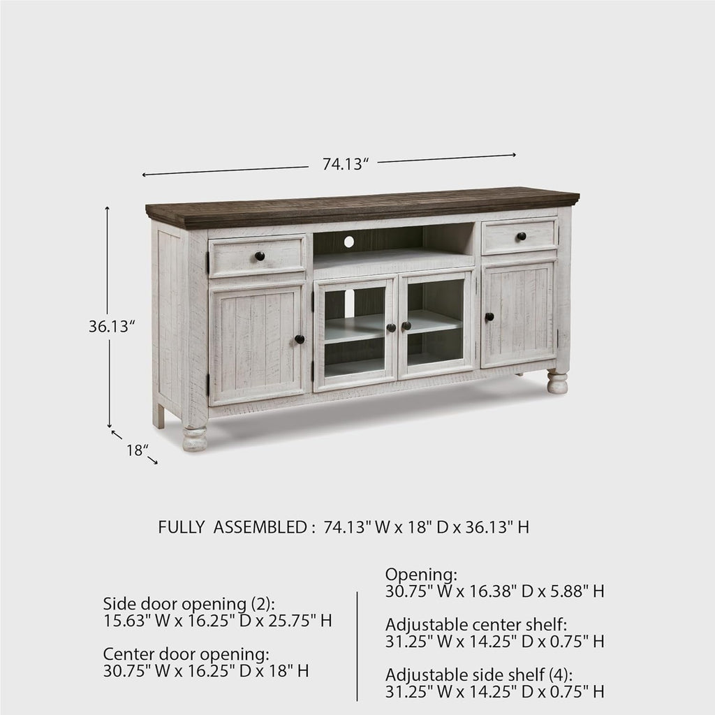 Farmhouse TV Stand Weathered Gray Seventy Two Inch Televisions