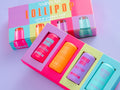 Front view of LOLLIPOP Lip & Cheek Tint Gift Set by AMINNAH in vibrant colors