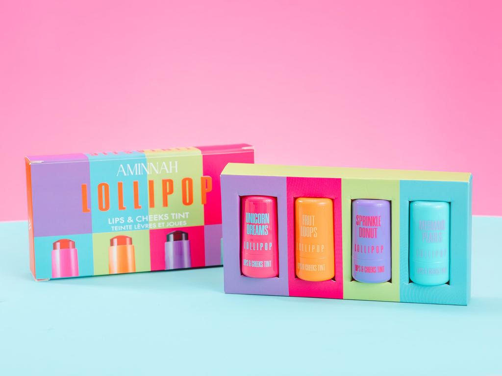 Close-up of Fruit Loops shade from LOLLIPOP Lip & Cheek Tint Set