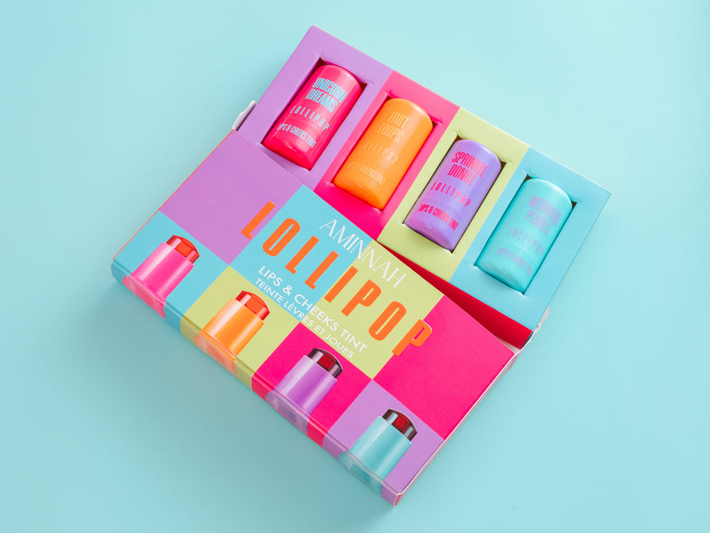 Unicorn shade featured in LOLLIPOP Lip & Cheek Tint Collection by AMINNAH