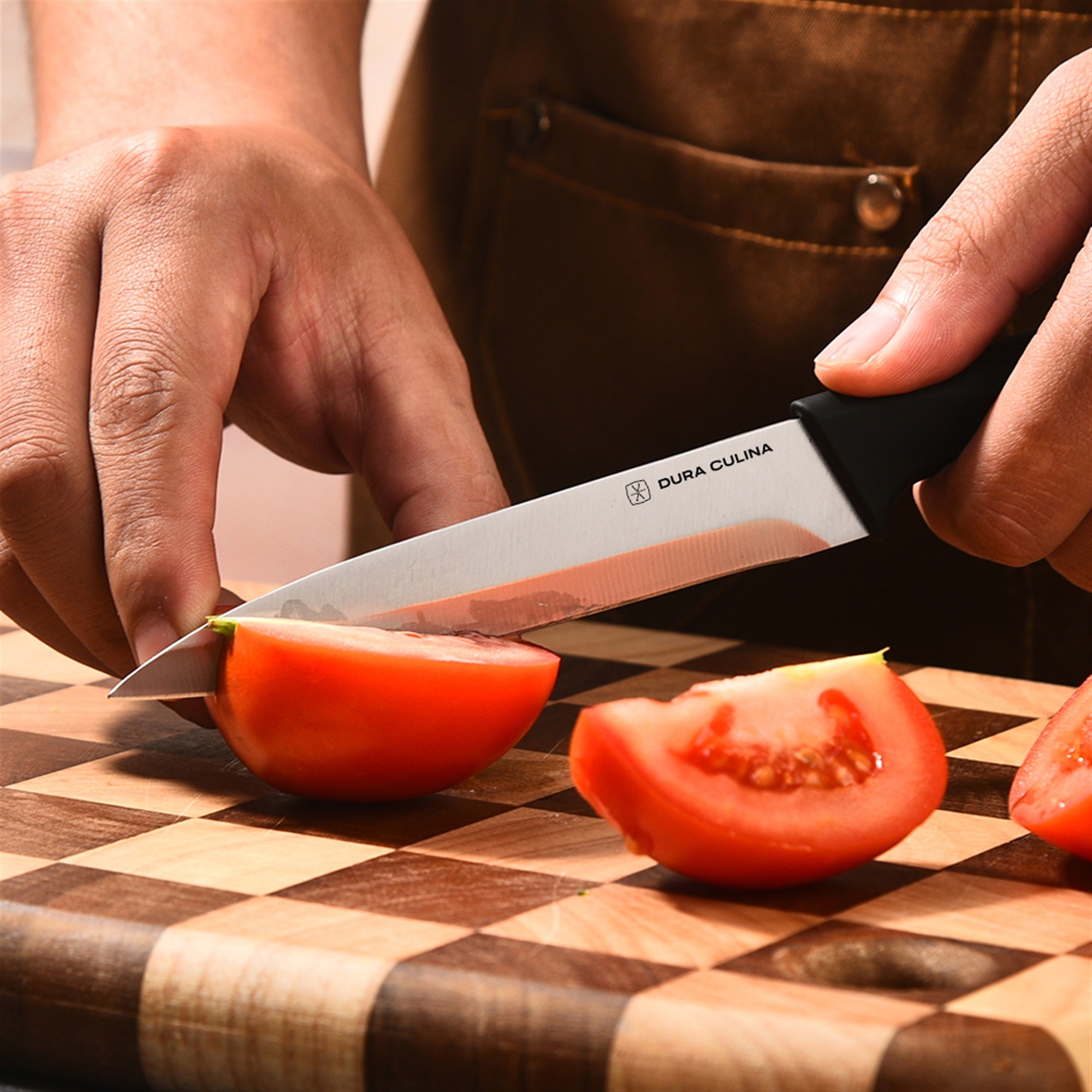 Close-up of Dura Living 3.5-inch paring knife showcasing sharp blade