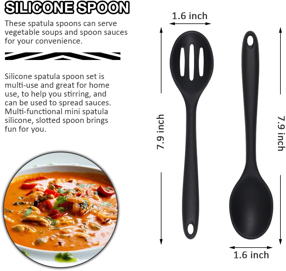 6-Piece Mini Silicone Kitchen Tool Set.