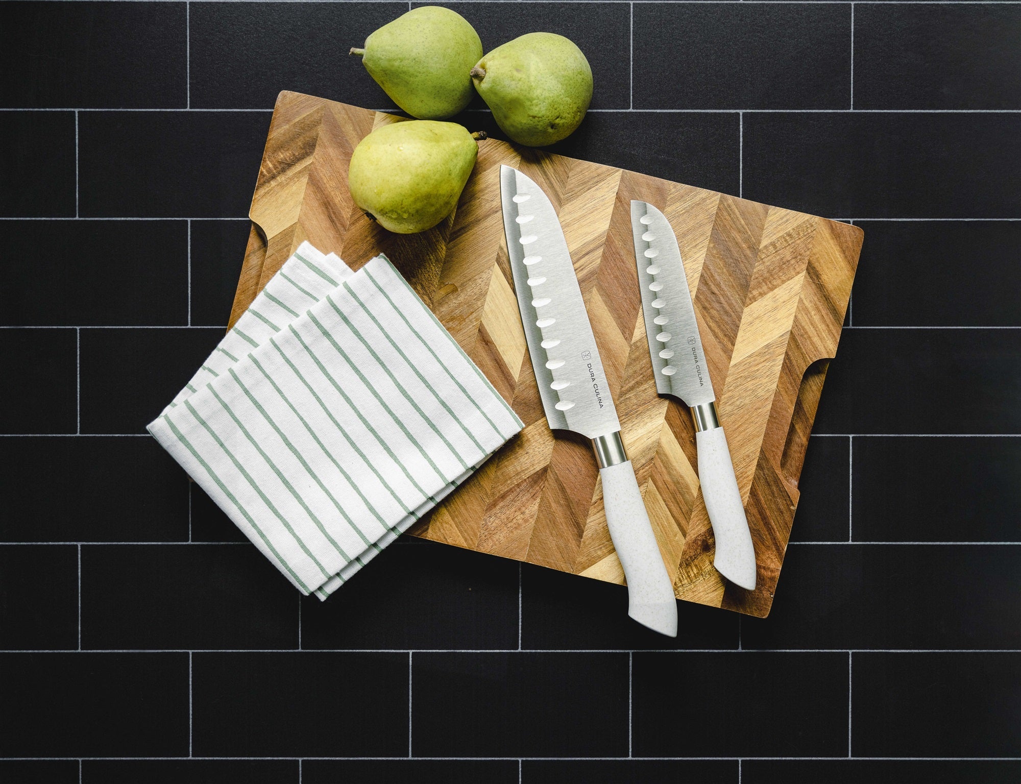 Side view of Dura Living EcoCut 2-Piece Knife Set with eco-friendly materials