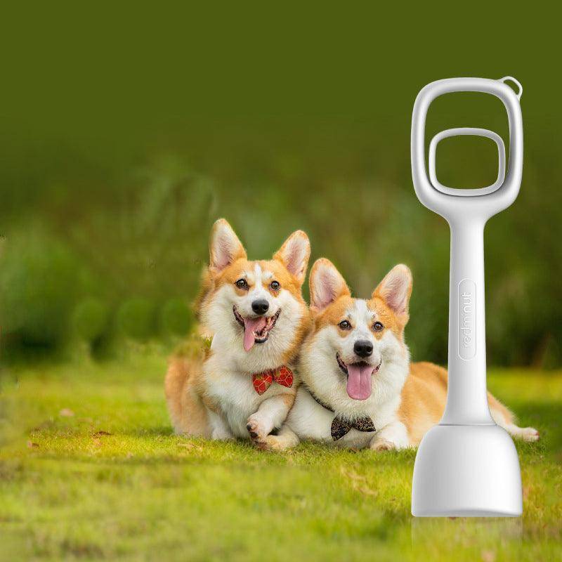 Front view of Pet Poo Picker-Upper in white by Dog Hugs Cat
