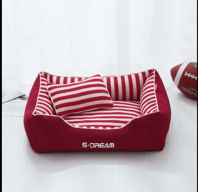Luxury Washable Pet Bed for Cats & Dogs displayed in a modern home