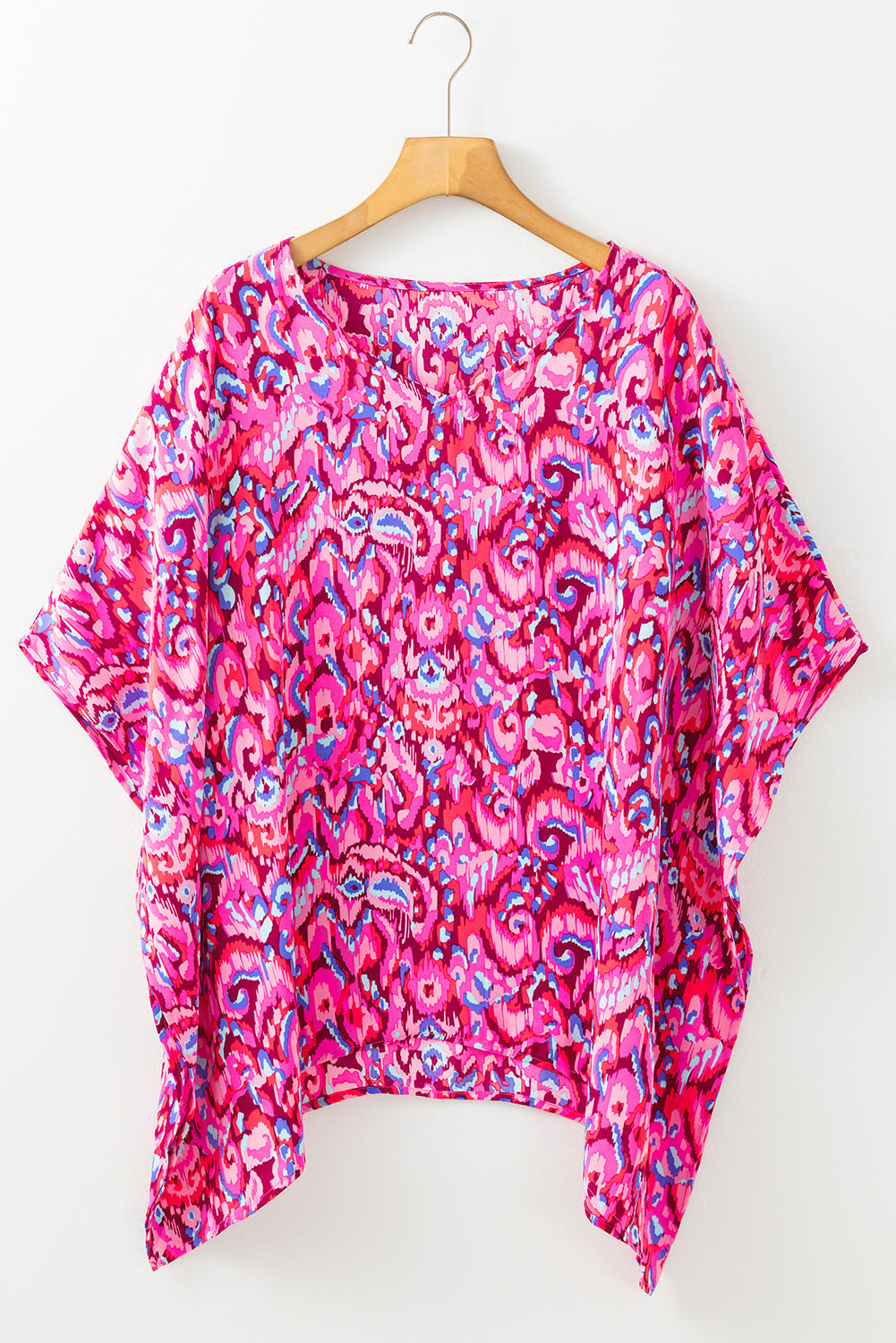 Lifestyle shot of Madeleine Abstract Tunic Blouse worn casually