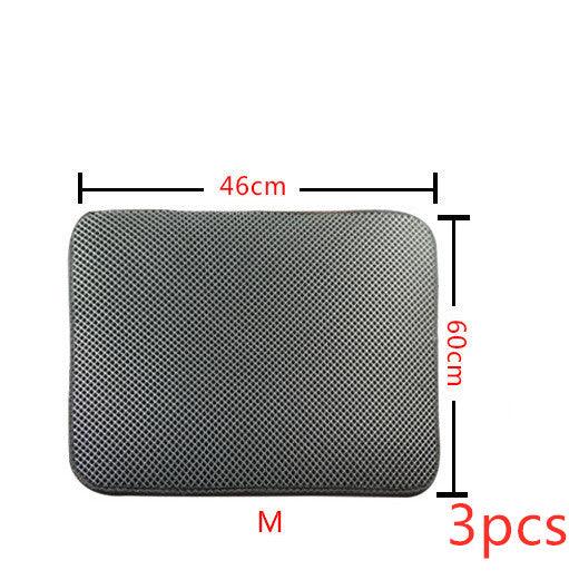 Front view of Ultimate Clean Paws Cat Litter Mat by Dog Hugs Cat