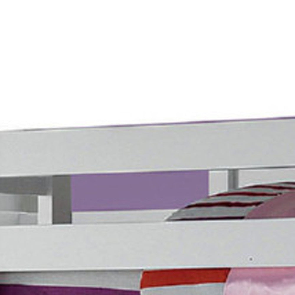 Side view showcasing the 66" White Bookcase with Five Tiers