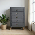 Front view of 32" Light Gray Wood Dresser by Homeroots