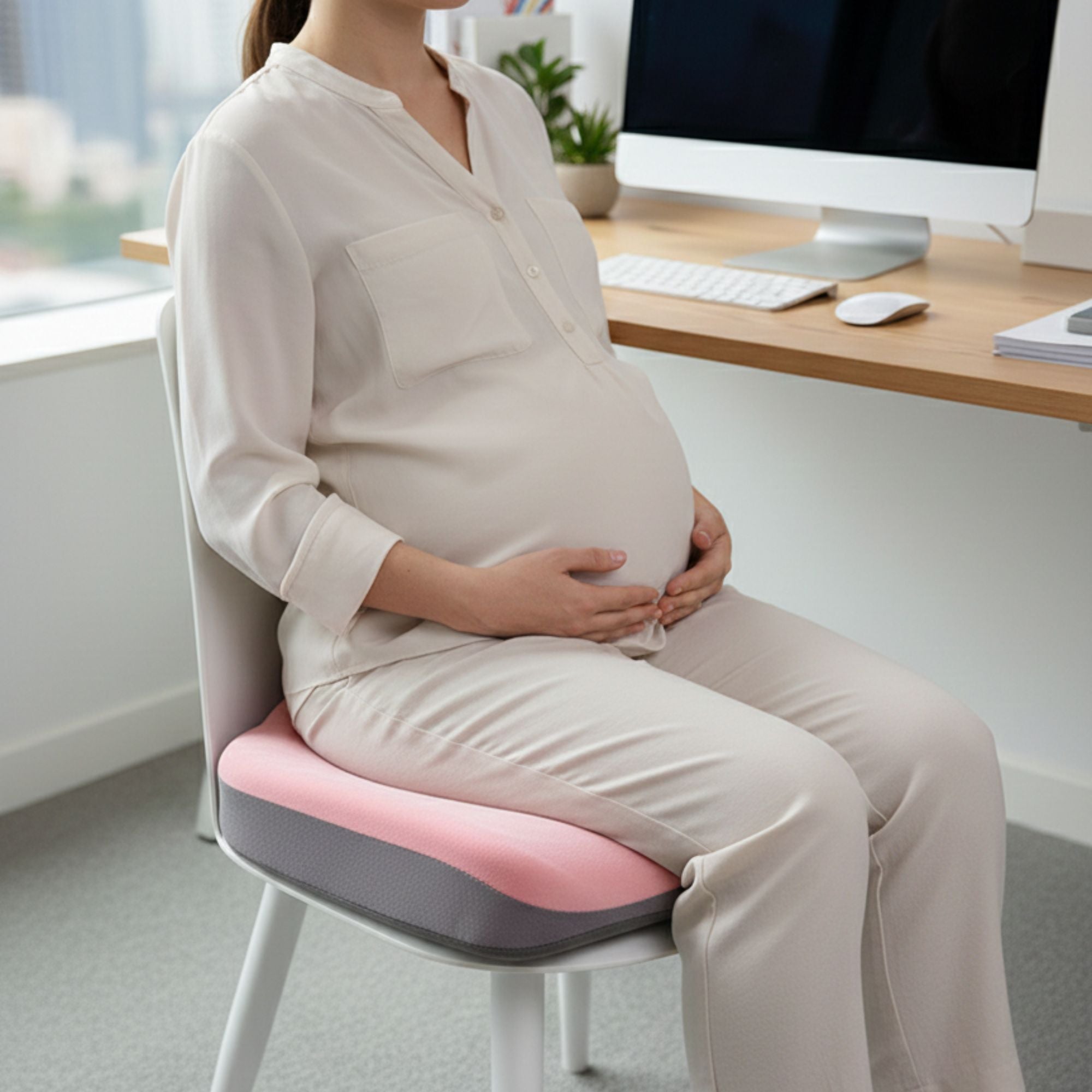 SUNVENO Maternity Seat Cushion displayed on a chair for office use