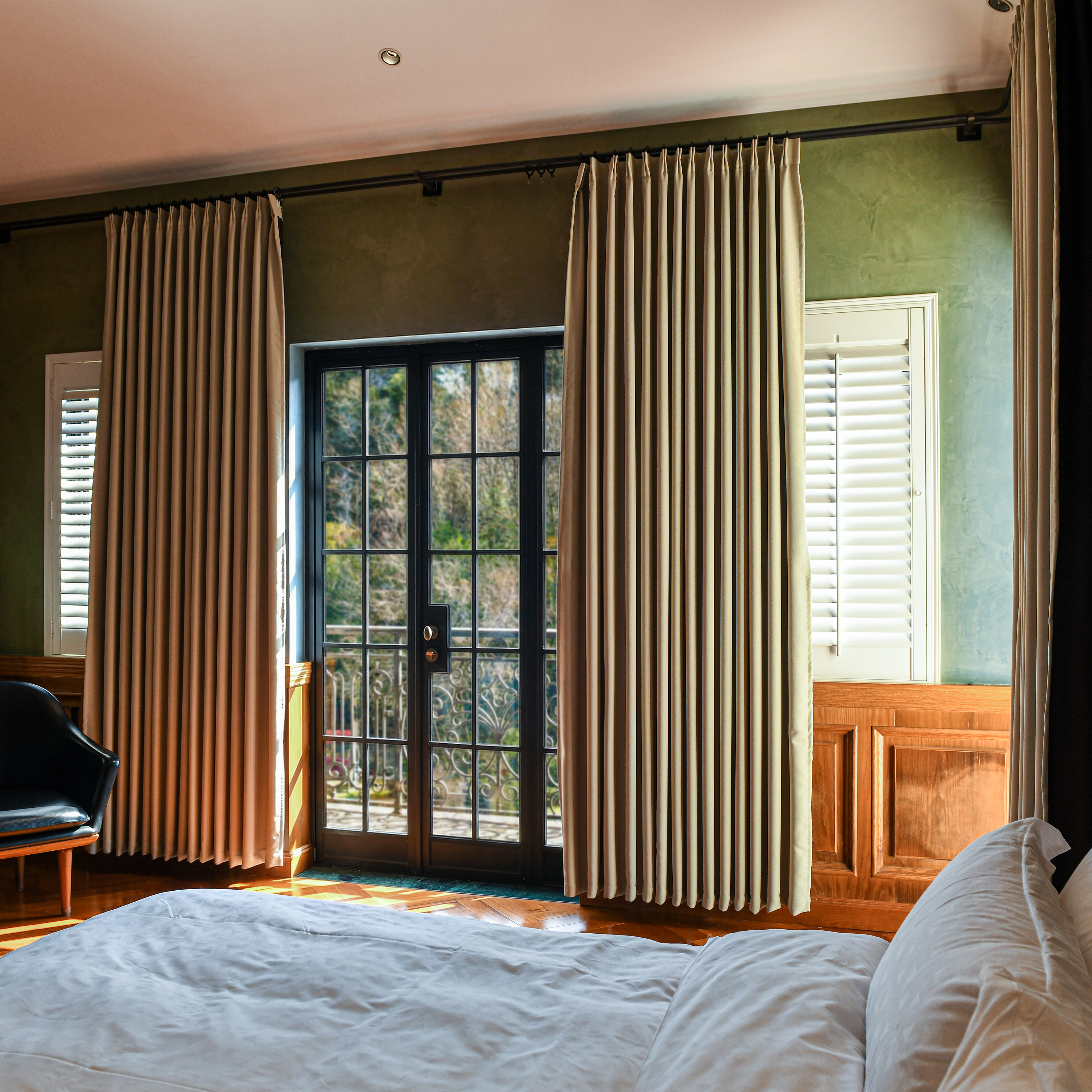 Close-up of silky texture of Luxury Modal Heavyweight Blackout Curtains by DWCN Official