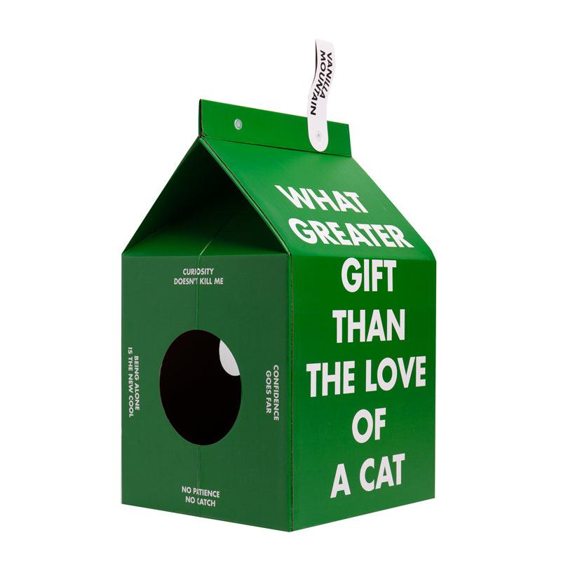 Side angle of Sustainable Cat Scratcher Board showcasing its eco-friendly design