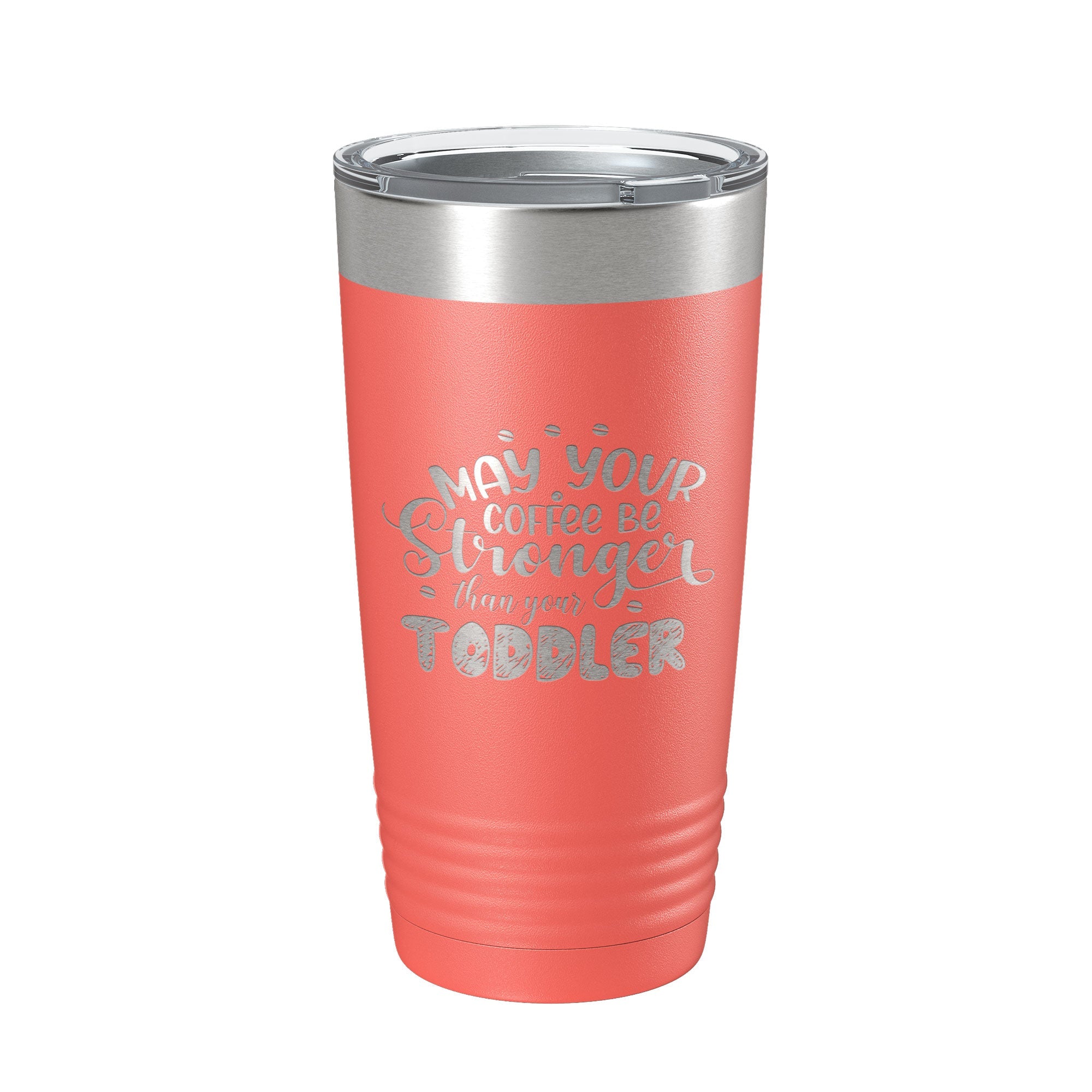 Empowered Mom Travel Mug with ice-cold drink and fruits